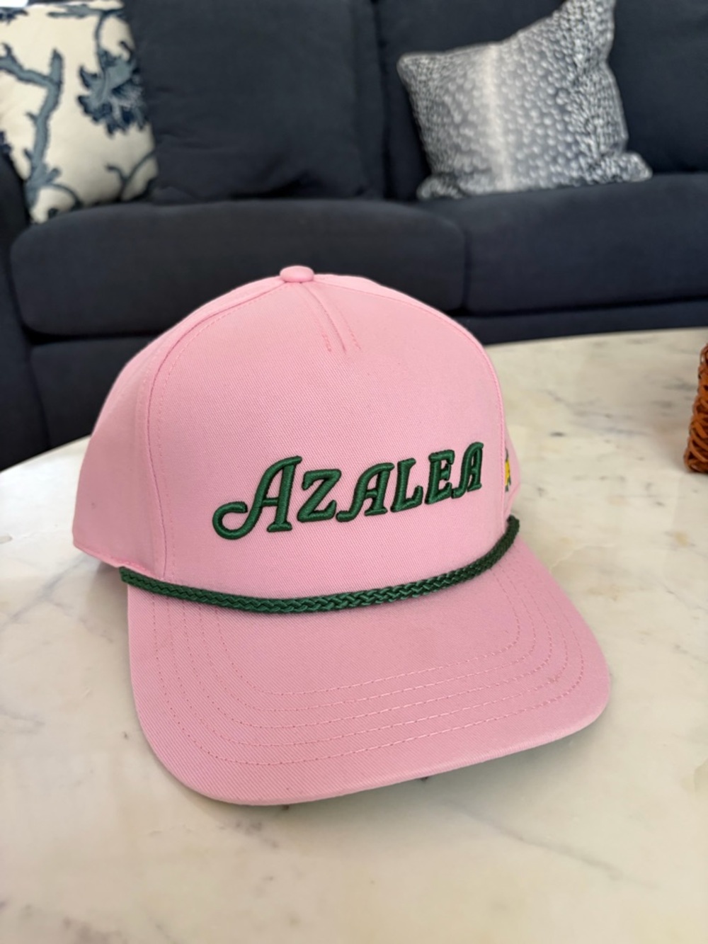 Masters "Azalea" Pink and Green Rope Hat - Picture 2 of 4